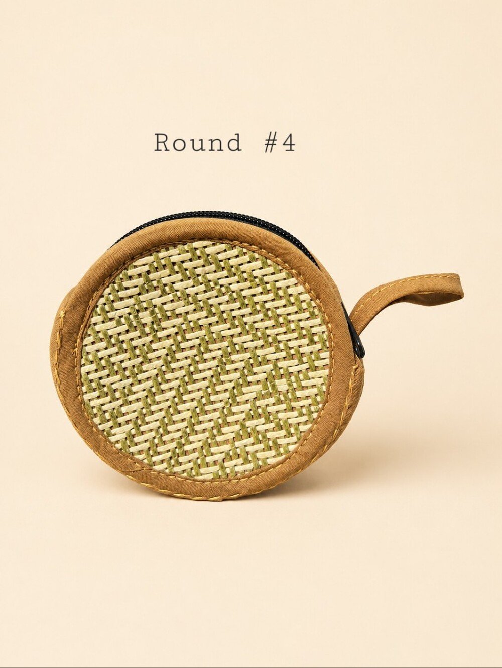 Handwoven Rattan Coin Purse - Round - Picture 6 of 8